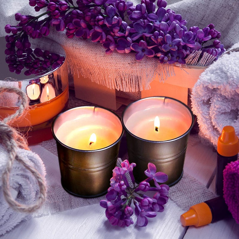 BERYSCEN Pack of 12 Citronella Candles Small Bucket Soy Wax Votive Candle Made with Citronella Essential Oil, Use for Outdoor and Indoor - Image 2